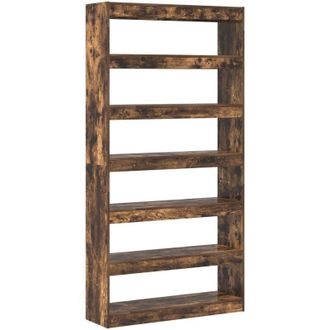 vidaXL Book Cabinet Brown Engineered Wood Vidaxl