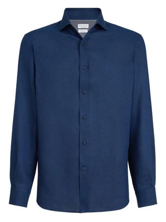 Brunello Cucinelli linen shirt - Blue