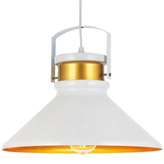 Fabrilamp L&aacute;mpara de techo en metal blanco oro
