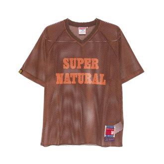 Deus T-Shirts, male, Brown, Size: L V-neck Graphic T-Shirt