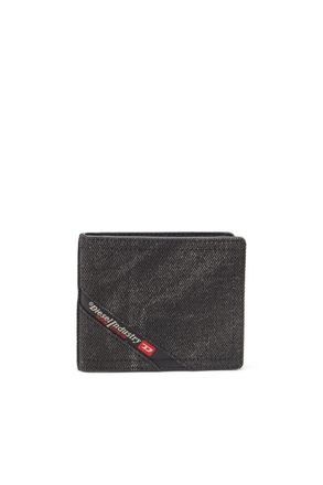 Diesel Denim wallet with logo - Small Wallets - Man - Black