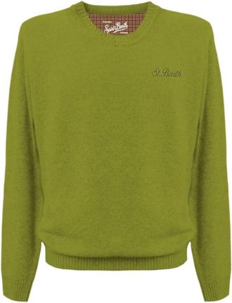 MC2 Saint Barth Groene Sweaters voor Mannen - Heren - Ronde hals truien - Groen - M - Truien & Vesten