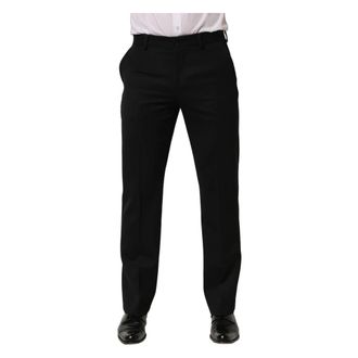 Dolce & Gabbana Suit Trousers, male, Black, Size: S Dress Trousers
