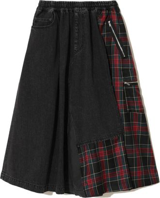 Undercover Gonna midi a quadri - Nero