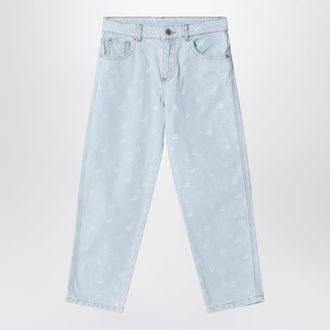 BONPOINT Eloha denim jeans with jacquard cherries