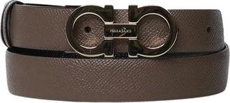 Ferragamo Gancini Reversible Belt - female - Ferragamo - Belts - Brown - 100 CM - Accessories
