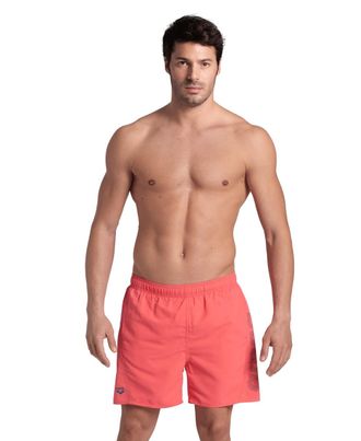 Arena Badeshorts ARENA FUNDAMENTALS ARENA LOGO BOXER R, Herren, Gr. XXL, N-Gr, rot (calypso cora), Obermaterial: 100% Polyester, Badehosen Badeshorts, Schne