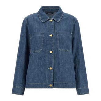 Max Mara Single-Breasted Blazer - female - Max Mara - Shirts - Blue - S - Blouses & Shirts