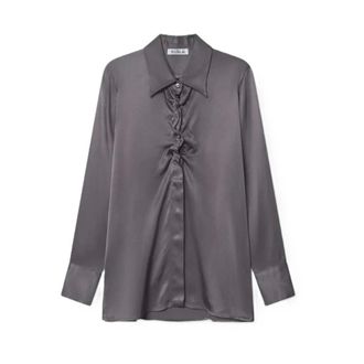 SoSUE Dames, Blouses & Shirts, Grijs, Maat: S Viscose