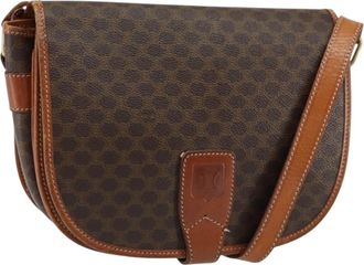 Celine Vintage Macadam Canvas Brown Canvas Backpack Bag (Pre-Owned)