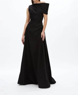 Rachel Gilbert Banksia A-Line Gown In Black