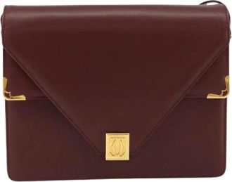 Cartier Pre-owned Vintage Schoudertas - Dames - Vintage Schoudertas - Rood - ONE Size - Leer - Vintage