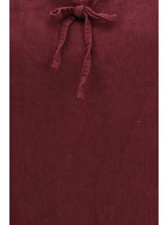 Miu Miu Womens Linen Short Dress Bordeaux