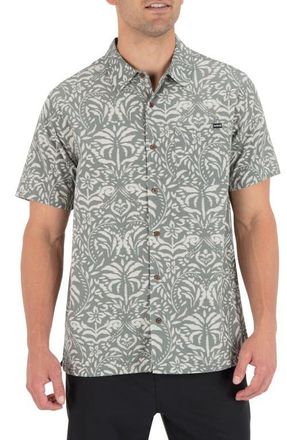 Hurley Incon Aero Short Sleeve Button-Up Shirt in Great White at Nordstrom, Size X-Large