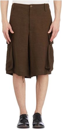 Uma Wang UMA Wang, Korte Broeken, Heren, Bruin, M, Cargo Shorts Panther Style