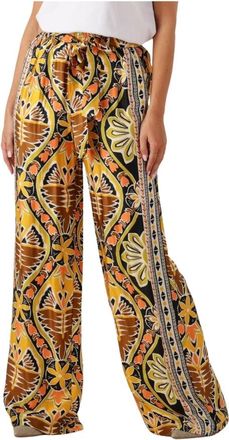 Louizon Broeken, Dames, Veelkleurig, S, Kleurrijke Sandry Wijde Broek