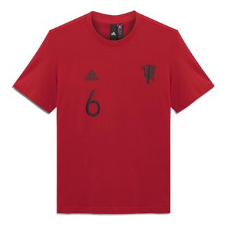 adidas Mufc Gfx T 6 Manchester United Soccer/Football Sports Short Sleeve Red IC1438