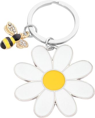 Generic Daisy Pendant Keychain,Cute Daisy Keychain,Cute Flower Keychain Metal Daisy Key Ring - Daily Backpack Decoration for Adults and Kids,Key Holder for Tr