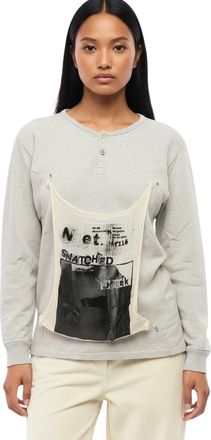 Maison Margiela Grey Graphic Crew Neck Sweatshirt