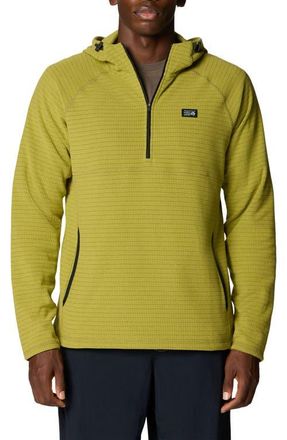 Mountain Hardwear Summit Grid Hoodie in Bright Fatigue at Nordstrom, Size Xx-Large