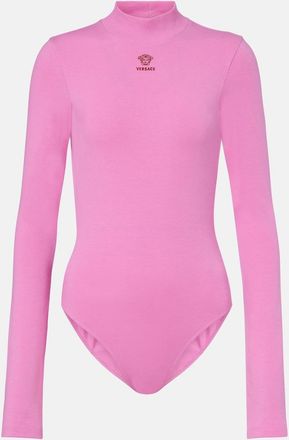 Versace Body in jersey di misto cotone con logo