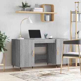 vidaXL Escritorio Madera De Ingenier&iacute;a Gris Sonoma 140x50x75 Cm Vidaxl