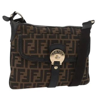 Fendi Pre-owned Cross Body Bags, female, Brown, Size: ONE SIZE Pre-owned Vintage Zucca Canvas Shoulder Bag