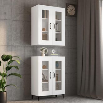 vidaXL Armario De Pared Colgante Blanco 69,5x34x90 Cm Vidaxl
