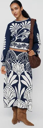 Farm Rio Knit Jacquard Skirt
