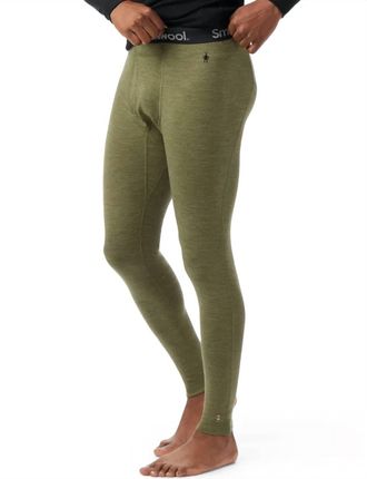 Smartwool Mens Classic Thermal Merino Base Layer Bottom In Winter Moss Heather