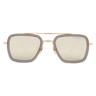 Dita Eyewear FLIGHT.006 Grey Milky Gold Flash Navigator Unisex Sunglasses 7806-C 52