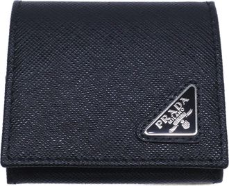 Prada Black Leather Coin Purse/Coin Case (Pre-Owned)