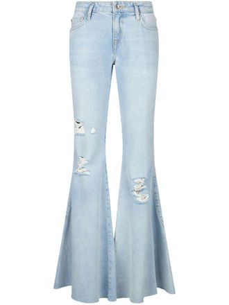 Liu Jo low-rise flared jeans - women - Cotton/Polyester/Cotton - 25 - Blue