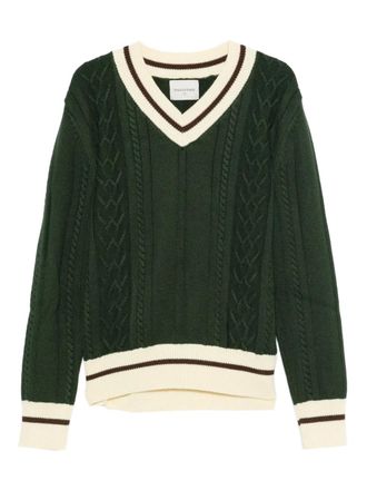Walk In Paris Walker cable-knit jumper - men - Acrylic/Fabric - L - Green