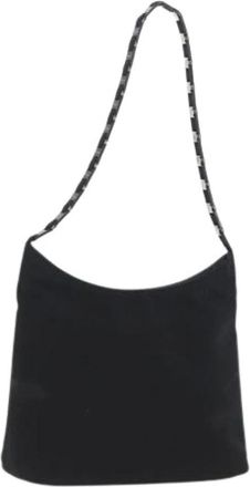 Ferragamo Pre-owned Shoulder Bags, female, Black, Size: ONE SIZE Pre-owned Nylon Shoulder Bag