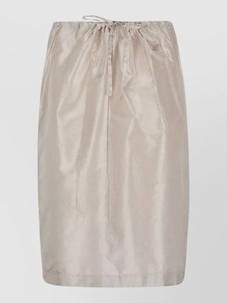 Prada taffeta skirt elastic waistband satin detail