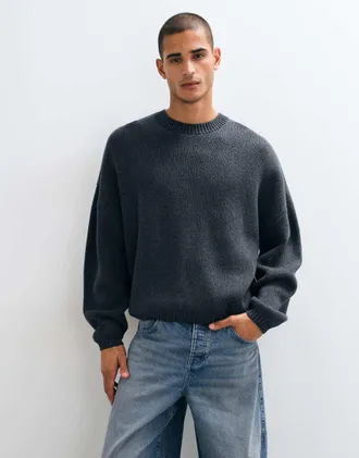 Weekday maglione oversize in grigio scuro m&eacute;lange
