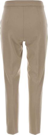 Max Mara Womens Beige Stretch Viscose Blend Pegno Pant Sabbia Pantaloni Trousers