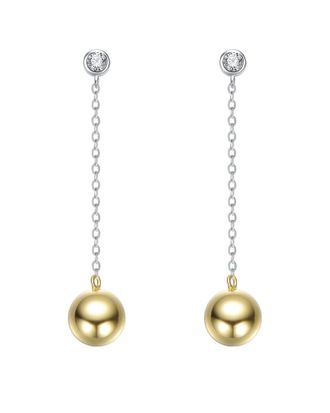 Genevive Silver Cz Dangle Earrings