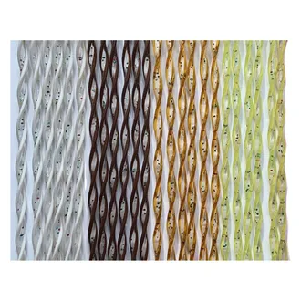 Made in Italy Cortina Helicoidal luna Cm. 100 X 220 - Amarillo/transparente