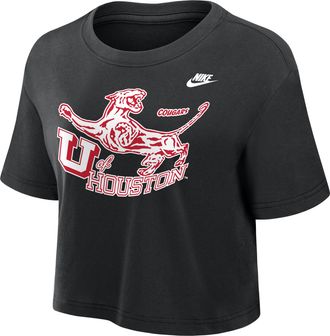 Nike Houston Cougars Nike Womens Dri-FIT Cropped T-Shirt in Black | W11840P404UNHO-BLK