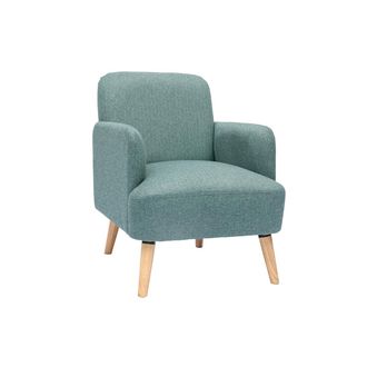 Miliboo Miliboo - Sill&oacute;n N&oacute;rdico De Tejido Verde Gris&aacute;ceo Y Madera Clara Isko