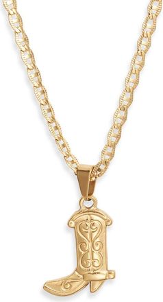 Vidakush Rodeo Princess Pendant Necklace in Gold at Nordstrom, Size 14