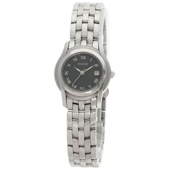 Gucci Pre-owned Watches, female, Black, Size: ONE SIZE Pre-owned Stainless Steel watches