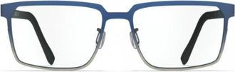 Blackfin Bf1060 Fairbanks Rectangular Blue and Silver Frame Eyeglasses
