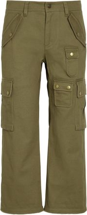 Isabel Marant Josine Twill Cropped Cargo Trousers - Khaki - 40 (UK12 / M)