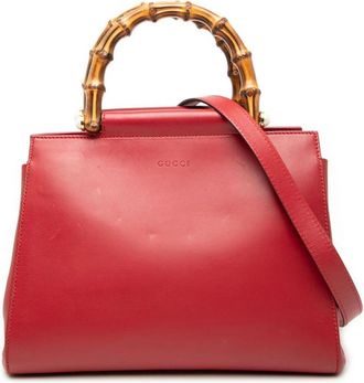 Gucci Pre-owned Handbags, female, Red, Size: ONE SIZE Pre-owned Top Handle Bag