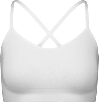 BraBar/Boutique Soft Convertible Halter Bralette in White at Nordstrom, Size Medium