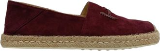 Tod's TodS Pre-owned Womens Gomma Espadrille Flats in Burgundy Suede - Size UK 3.5