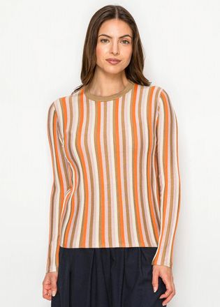 YAL New York Vertical Stripe Knit Sweater
